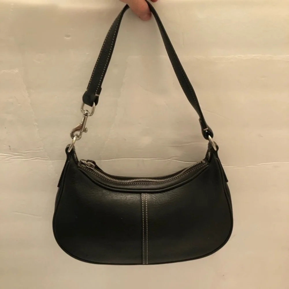 Coach vintage y2k black leather mini hobo shoulder bag - Picture 7 of 11